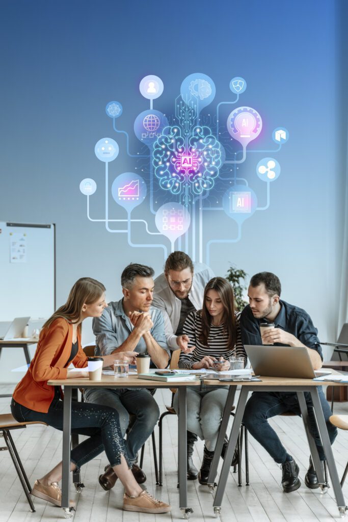 person using ai tool job